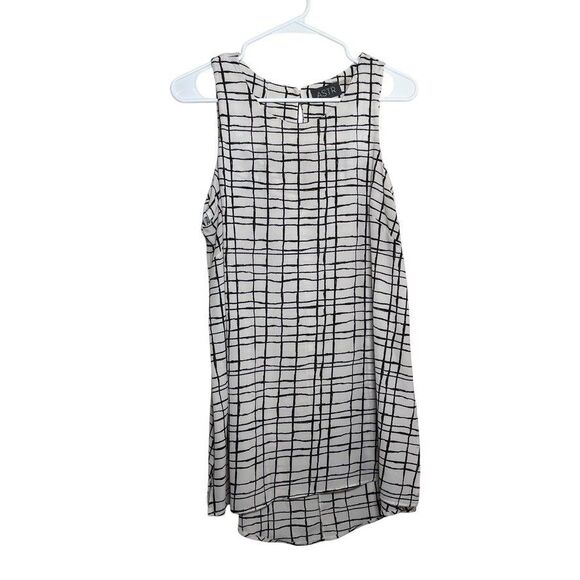 ASTR Blouse Women's Large Printed Tunic Top Sleeveless Round Neck Printed - Picture 1 of 11